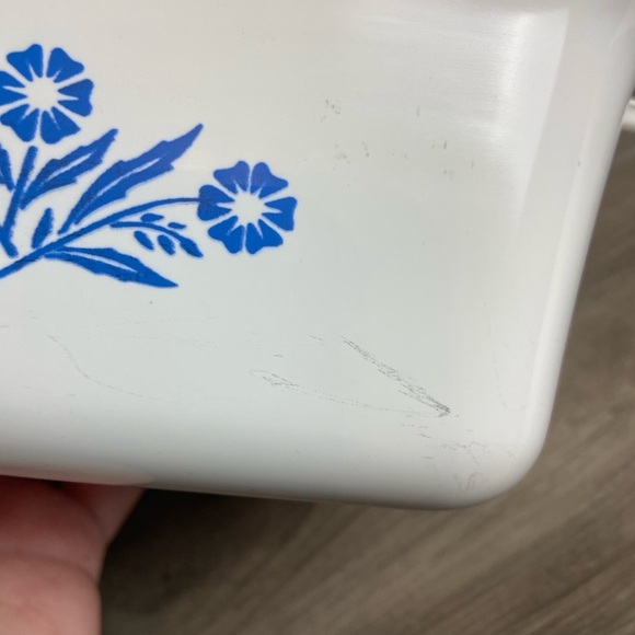 Vtg Corning Ware Blue Cornflower 1.5 Quart Casserole Baking Dish P-4-B No Lid - Picture 8 of 11